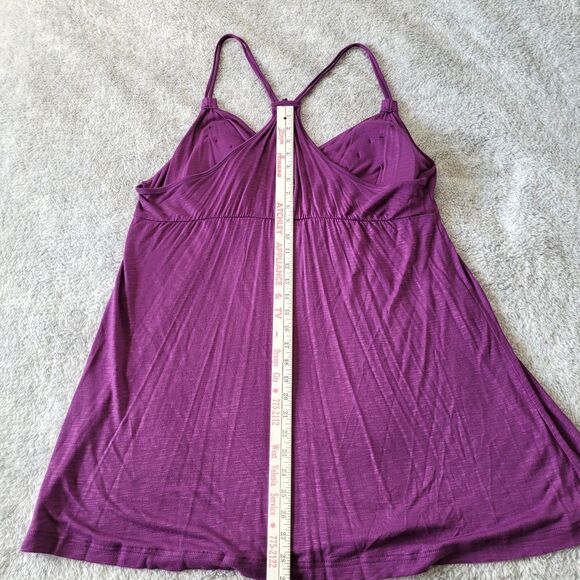 Vintage Apt 9 Night Gown Women Medium Purple T Back Crochet Lace Soft Cotton - Picture 7 of 9